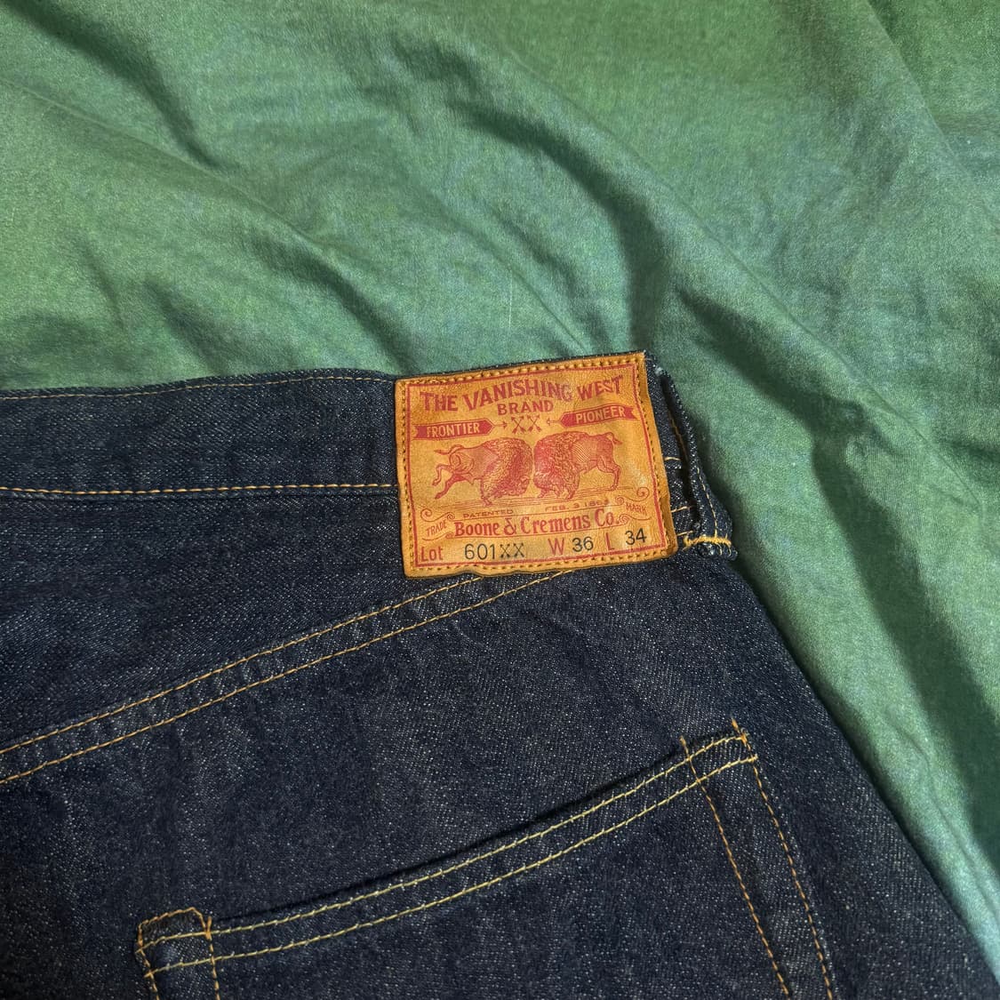 [36x34]프리휠러스 601XX 1951 원워시 데님팬츠 상품이미지8