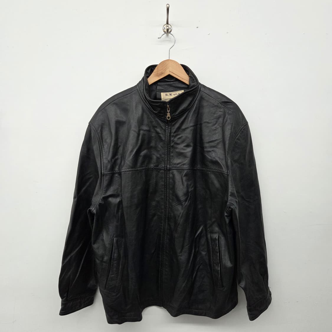 S.K Silk 레더 양가죽 자켓 블랙 남성 XL 상품이미지1