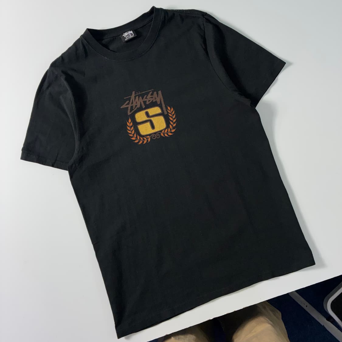 Stussy  스투시 s 리쓰 피그먼트 다이드 블랙 반팔티셔츠  상품이미지2