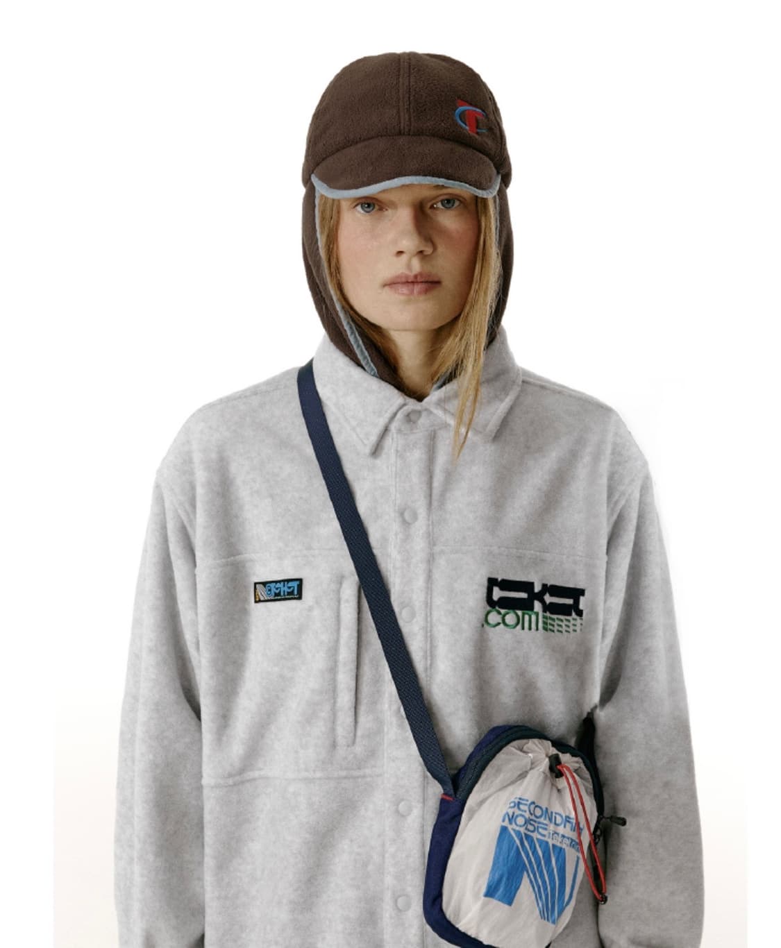 테켓 TKT 플리스 셔츠-멜란지 그레이 상품이미지3