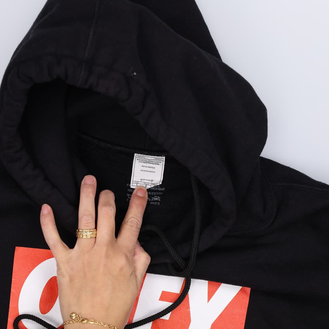 [L] 오베이 프린팅 오버핏 후드티 1223H2 상품이미지4