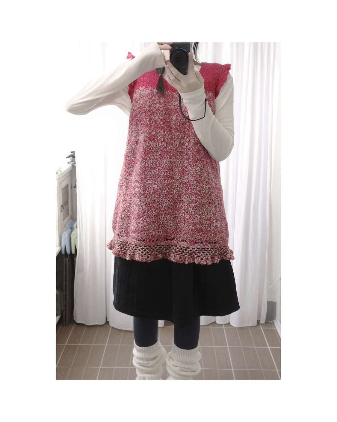Handmade red knit 상품이미지5