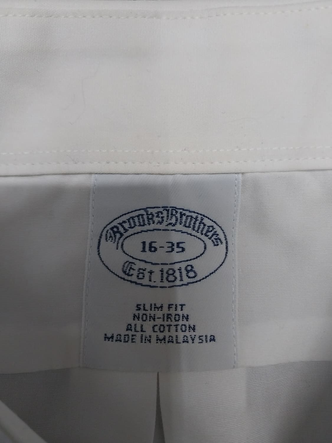 브룩스브라더스 화이트 드레스 셔츠 (105-107) 상품이미지4