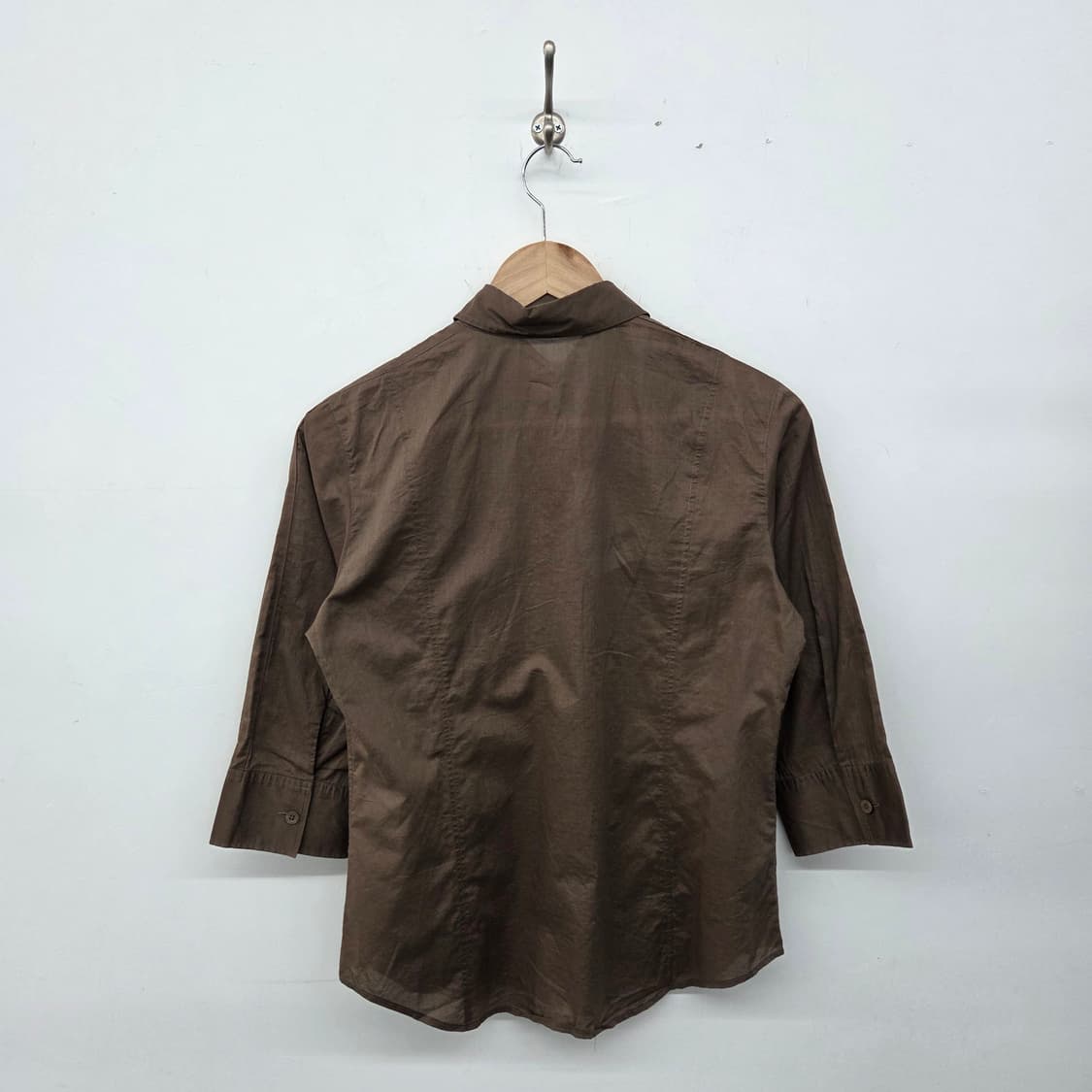 아쿠아스큐텀 브라운 포켓 긴팔 셔츠 여성M 상품이미지4