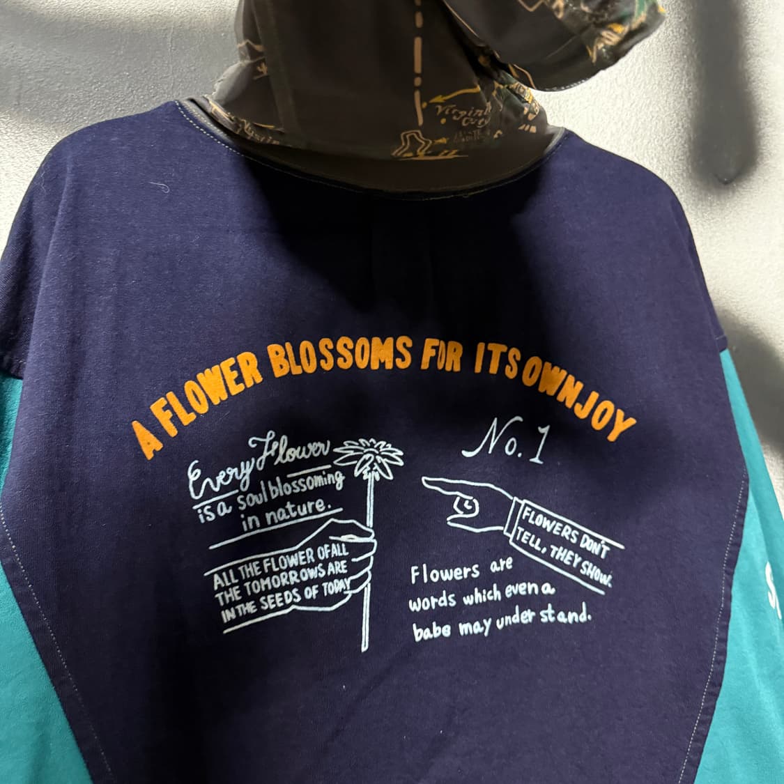 VTG 빈티지 올드스쿨 풀 프린팅 하이넥 매쉬 디테일 집업 후디 상품이미지5