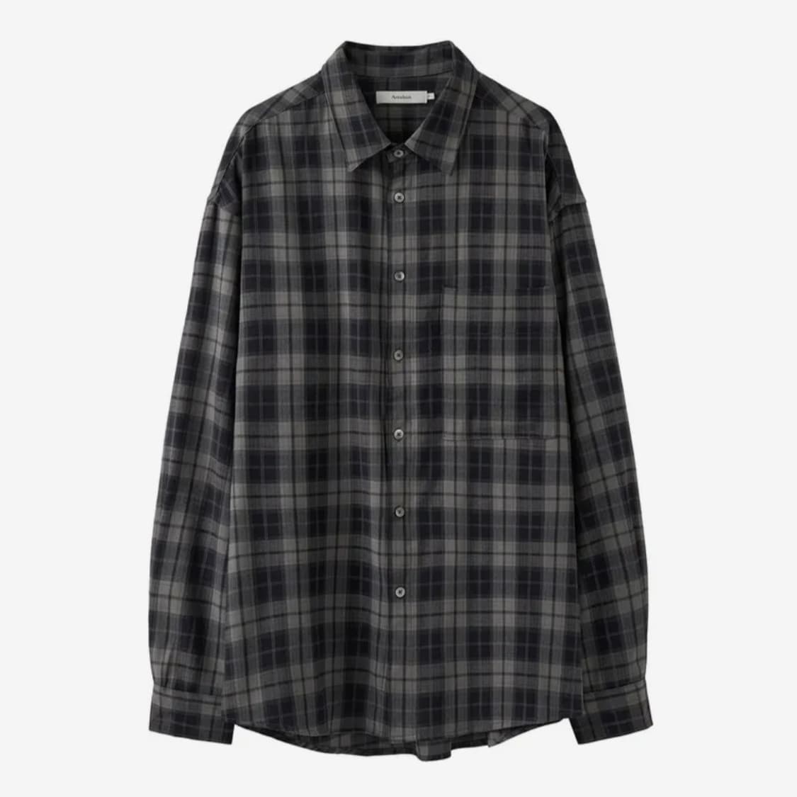 (3)아르반 올드 필름 체크 셔츠 세이지 카키 상품이미지1