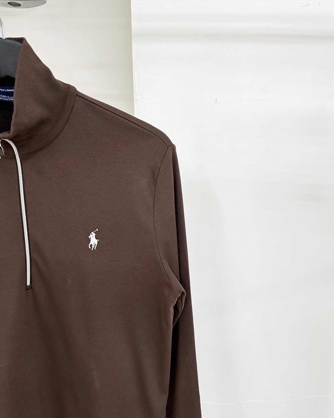 폴로랄프로렌 골프 브라운 하프 집업 티셔츠 상품이미지4