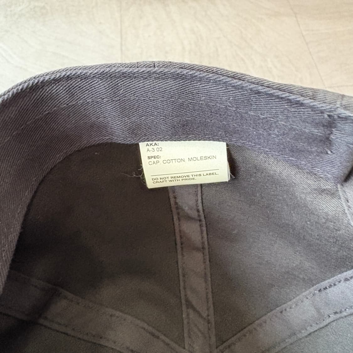 Wtaps Cotton Moleskin cap 더블탭스 코튼 몰스킨 모자 상품이미지5