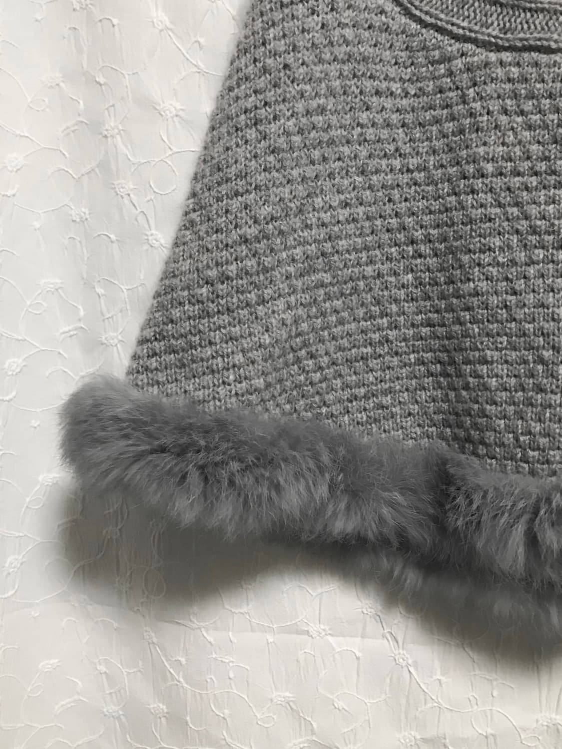 빈티지 니혼진 너드 모리 퍼 트리밍 케이프 상품이미지4