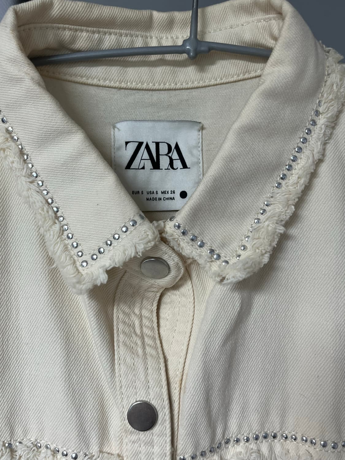 자라 프린지 셔츠 아이보리 상품이미지3