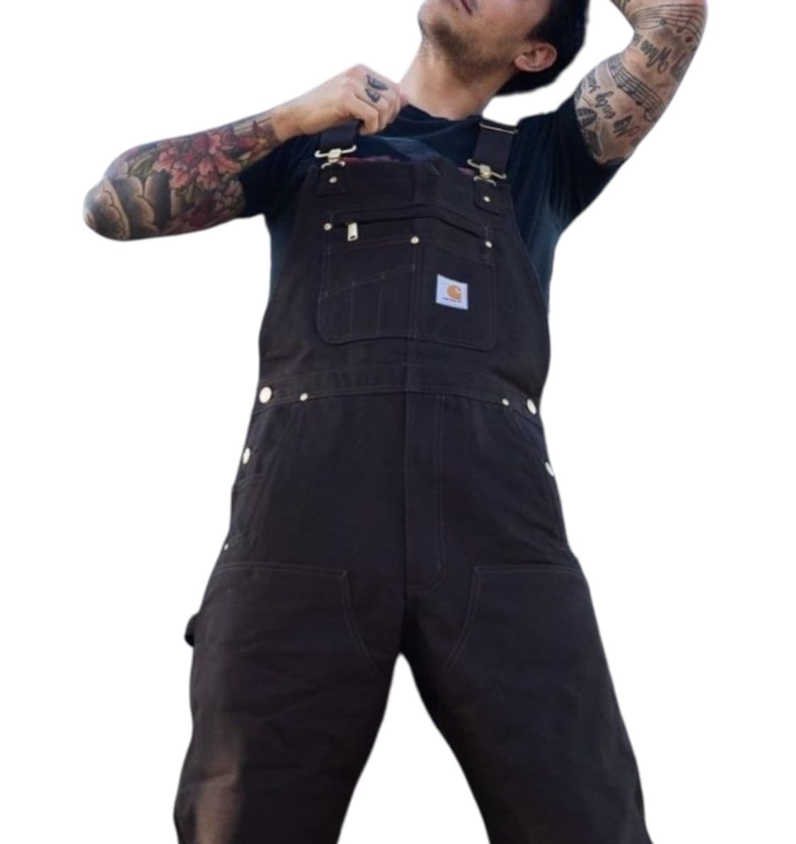 칼하트 블랙 오버롤 팬츠 상품이미지2