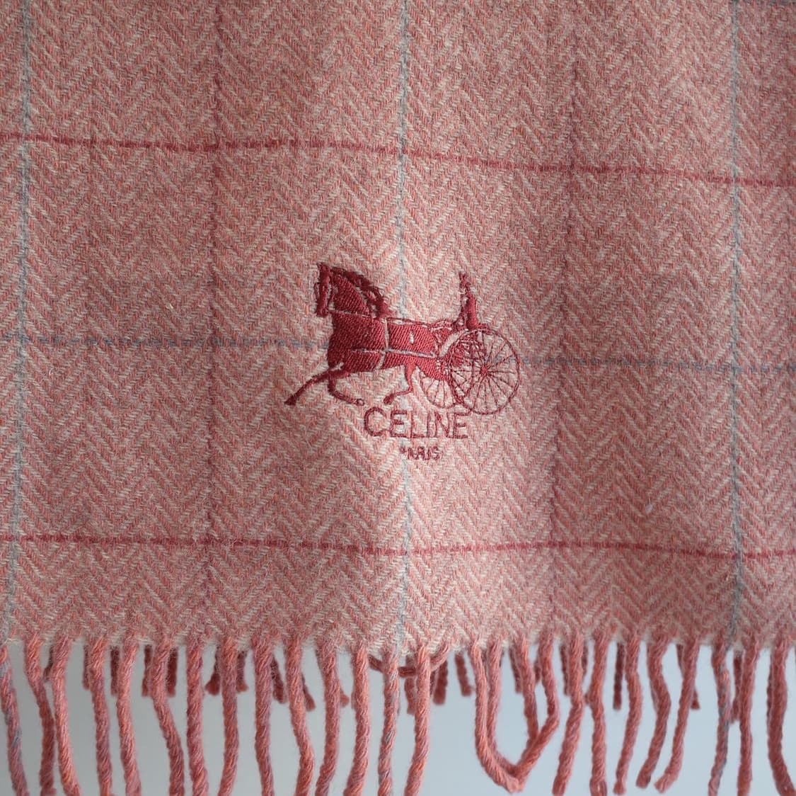 CELINE 셀린 헤링본 울 숄 상품이미지3