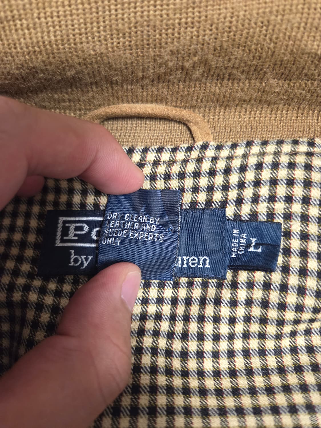 폴로 90s 스웨이드 헤링턴 자켓 L 상품이미지6