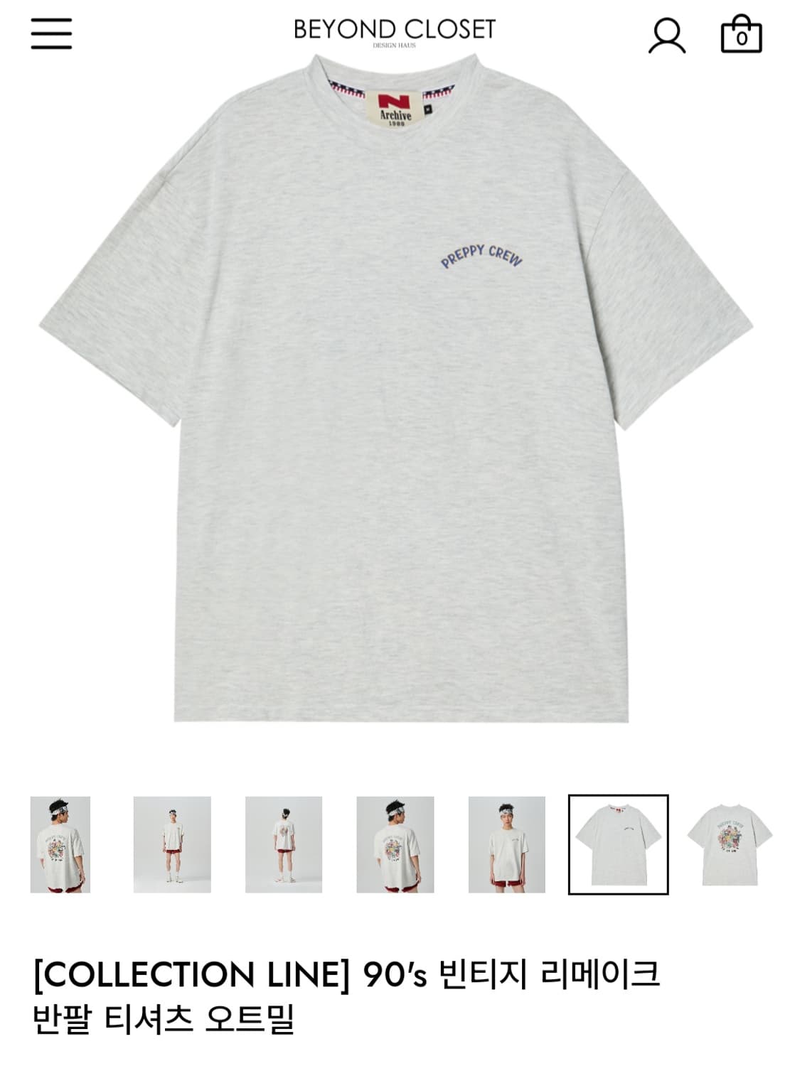 [COLLECTION LINE] 90's 빈티지 리메이크 반팔 티셔츠 오 상품이미지2