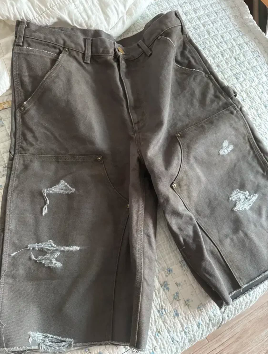 [S] 카미야 보로덕 페인터 버뮤다 팬츠 상품이미지2