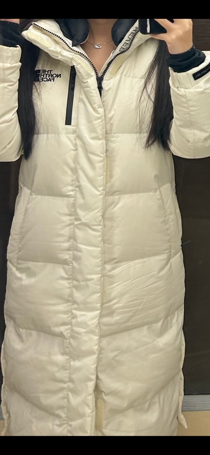 노스페이스 롱패딩 화이트 상품이미지3