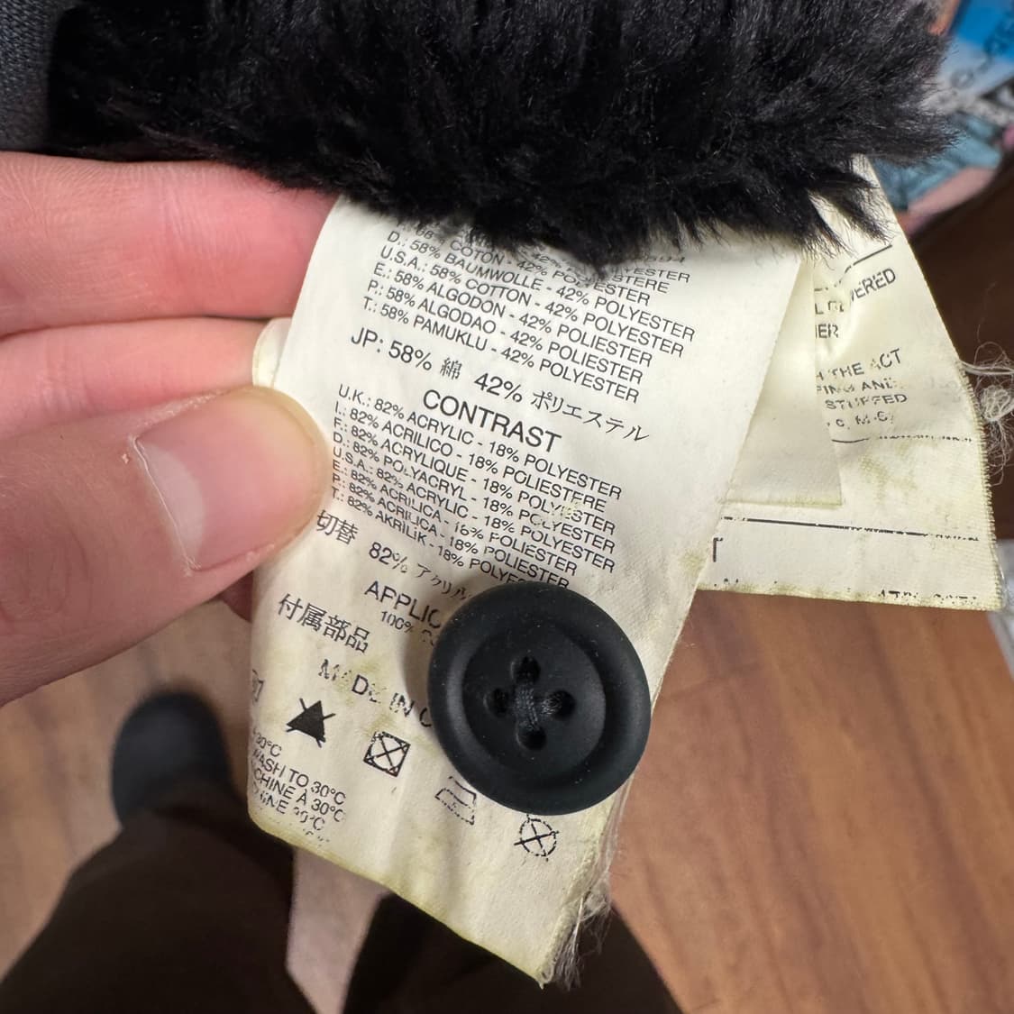 디젤 퍼트리밍 후드 롱 필드파카 코트 전면 로고플레이 포인트 카키 상품이미지7