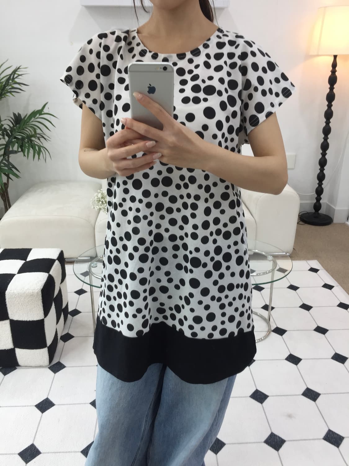 도트 레이어드 원피스 상품이미지6