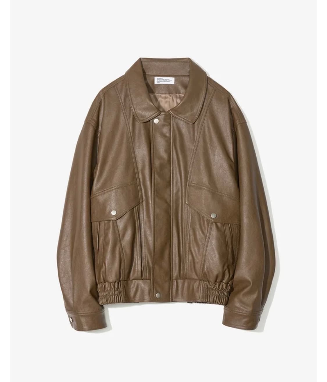 파르티멘토 비건 레더 클래식 보머 자켓 브라운 상품이미지1