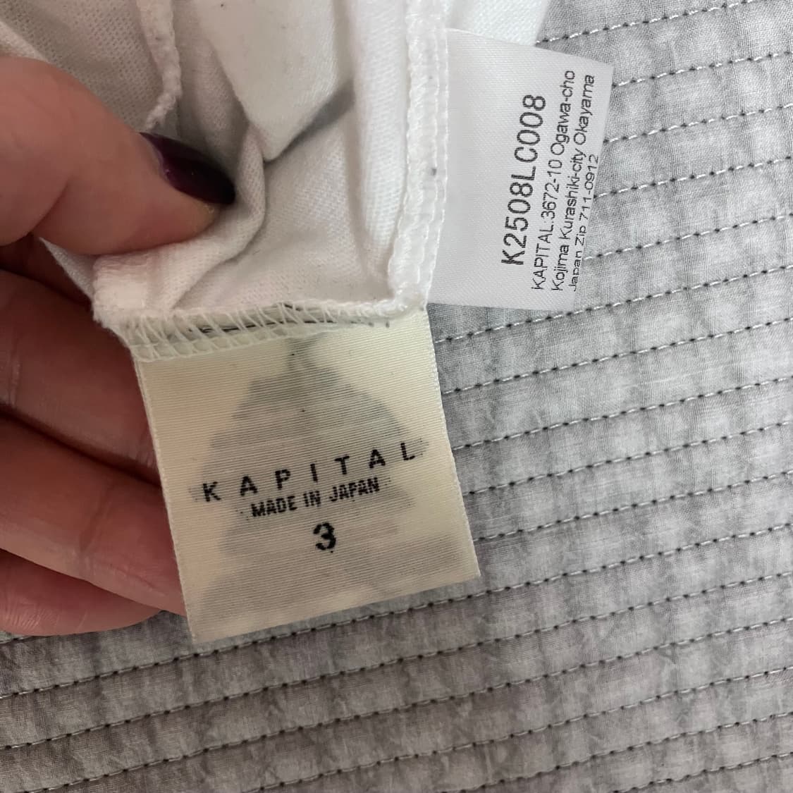 캐피탈 벨트 슬리브 긴팔티셔츠 상품이미지2