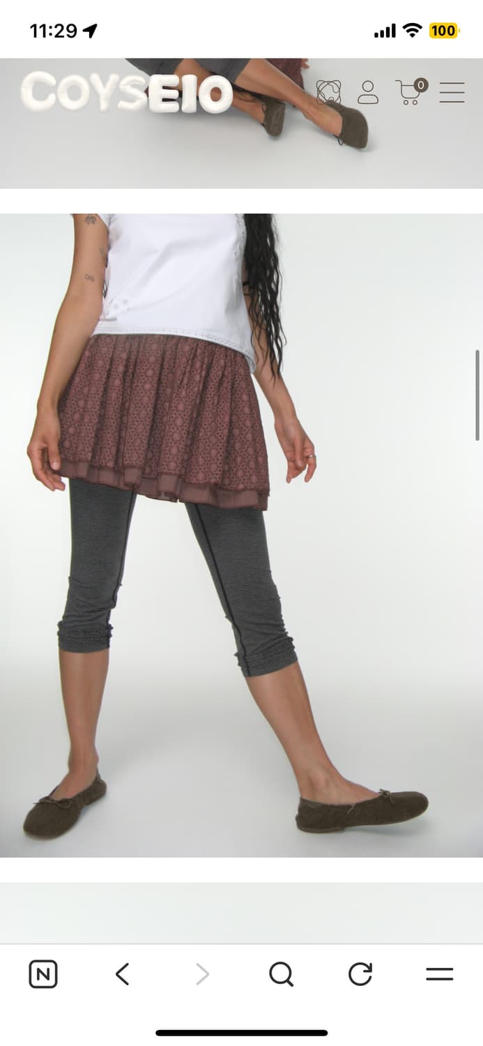 코이세이오 STRIPE ROUGH LEGGINGS DARK GREY 상품이미지3