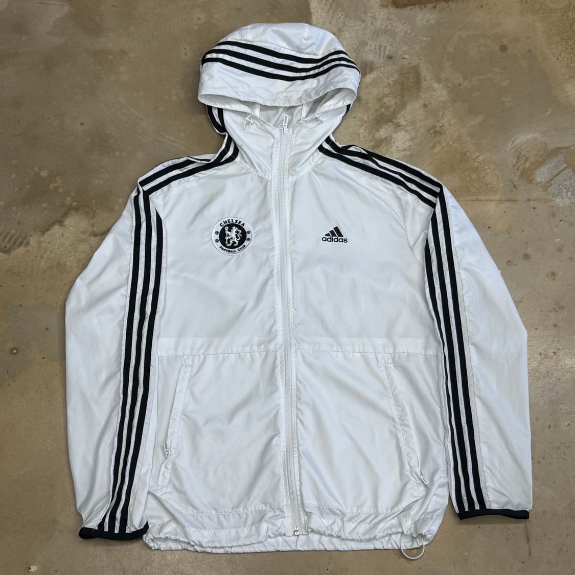 S 아디다스 첼시 화이트 바람막이 상품이미지2