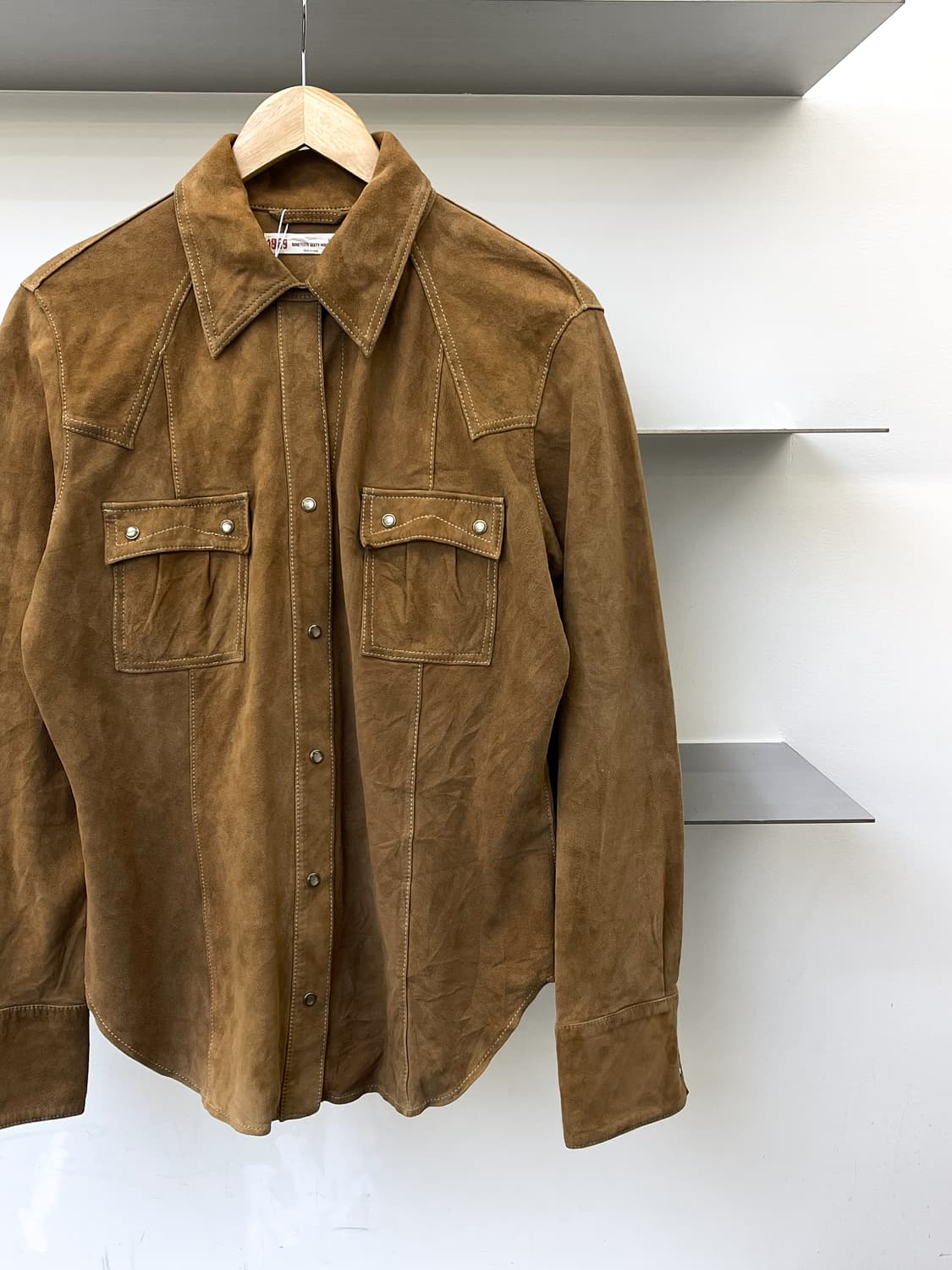 갭 투포켓 고트 레더 웨스턴 셔츠 상품이미지2