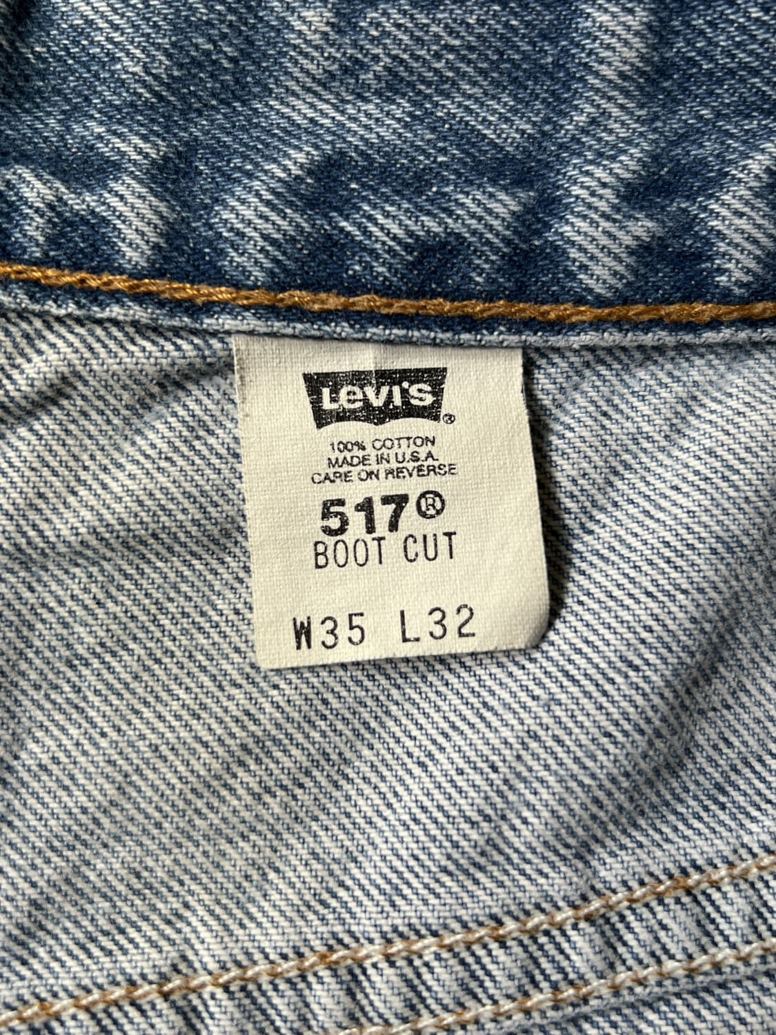 [35]90s 리바이스 517 Made in USA 빈티지 워싱 플레어진 상품이미지9