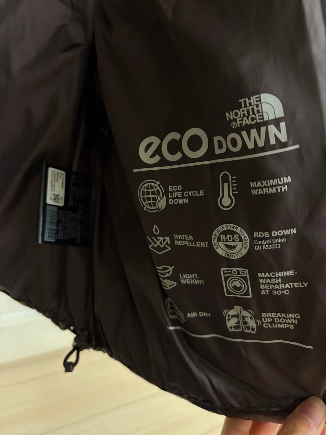 노스페이스 글로시 디테쳐블다운 자켓 NJ1DQ88K 초콜릿컬러 90(M) 상품이미지3