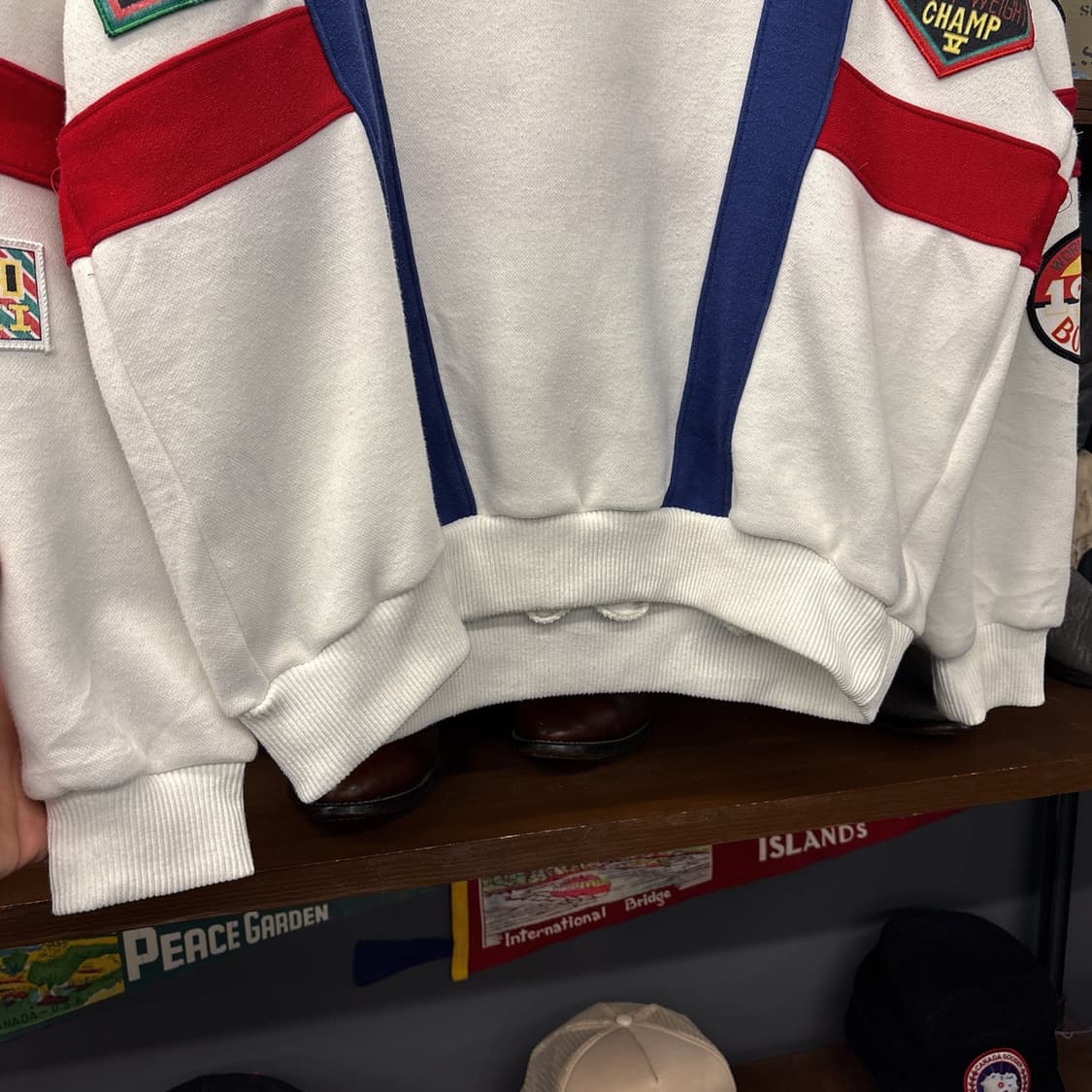 90s 아디다스 USA 복싱클럽 패치워크 맨투맨 스웻셔츠 N891 상품이미지4