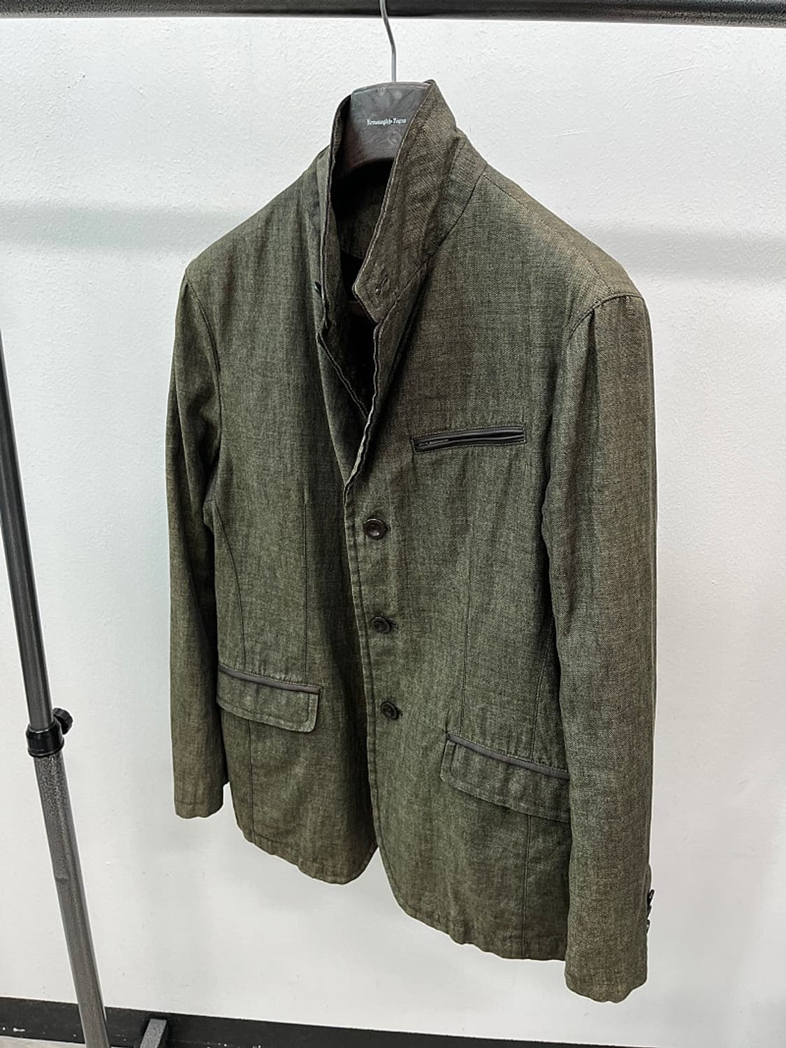 100-105) 알마니 카키 린넨자켓  상품이미지6
