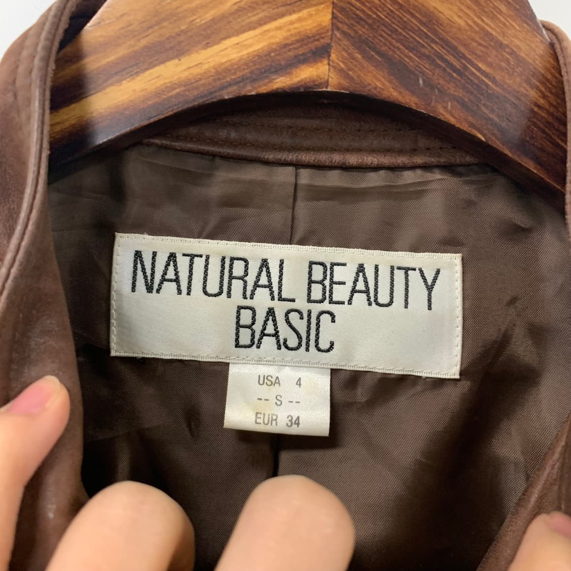 Vintage 빈티지 브라운 양가죽 레더 자켓 상품이미지6