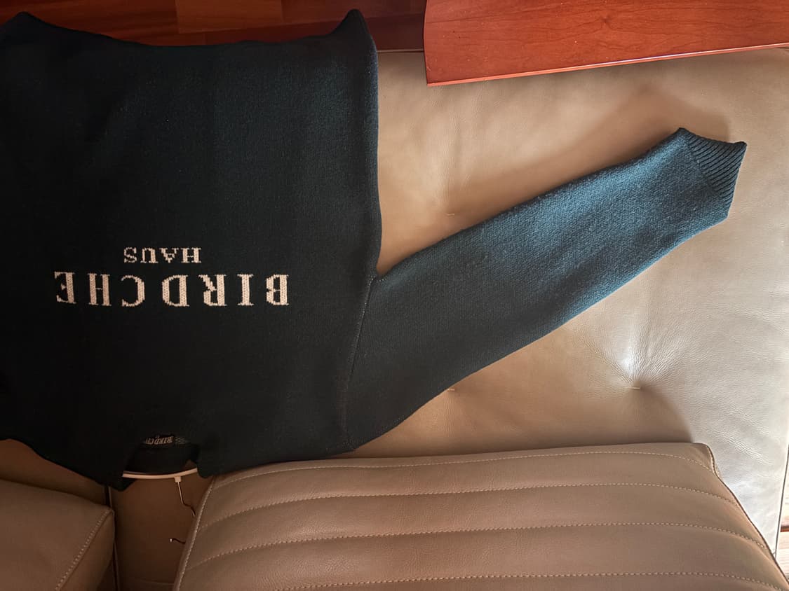 BIRD CHE 니트 다크 그린  상품이미지3