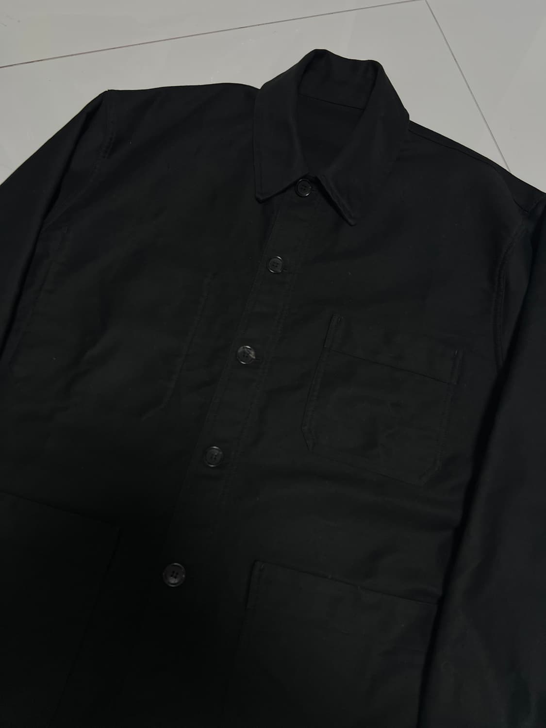 택포18) SEW 스테디에브리웨어 몰스킨 프렌치 워크자켓 블랙 3사이즈 상품이미지2