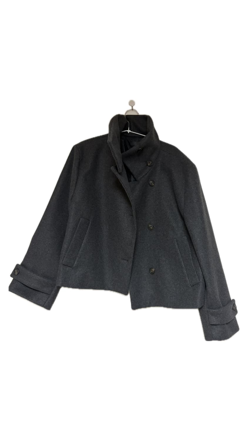 자라 하이넥 숏코트 차콜 상품이미지2