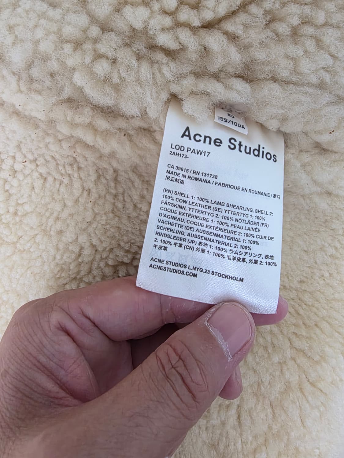 아크네 스튜디오 롱 무스탕 자켓 정품 상품이미지6