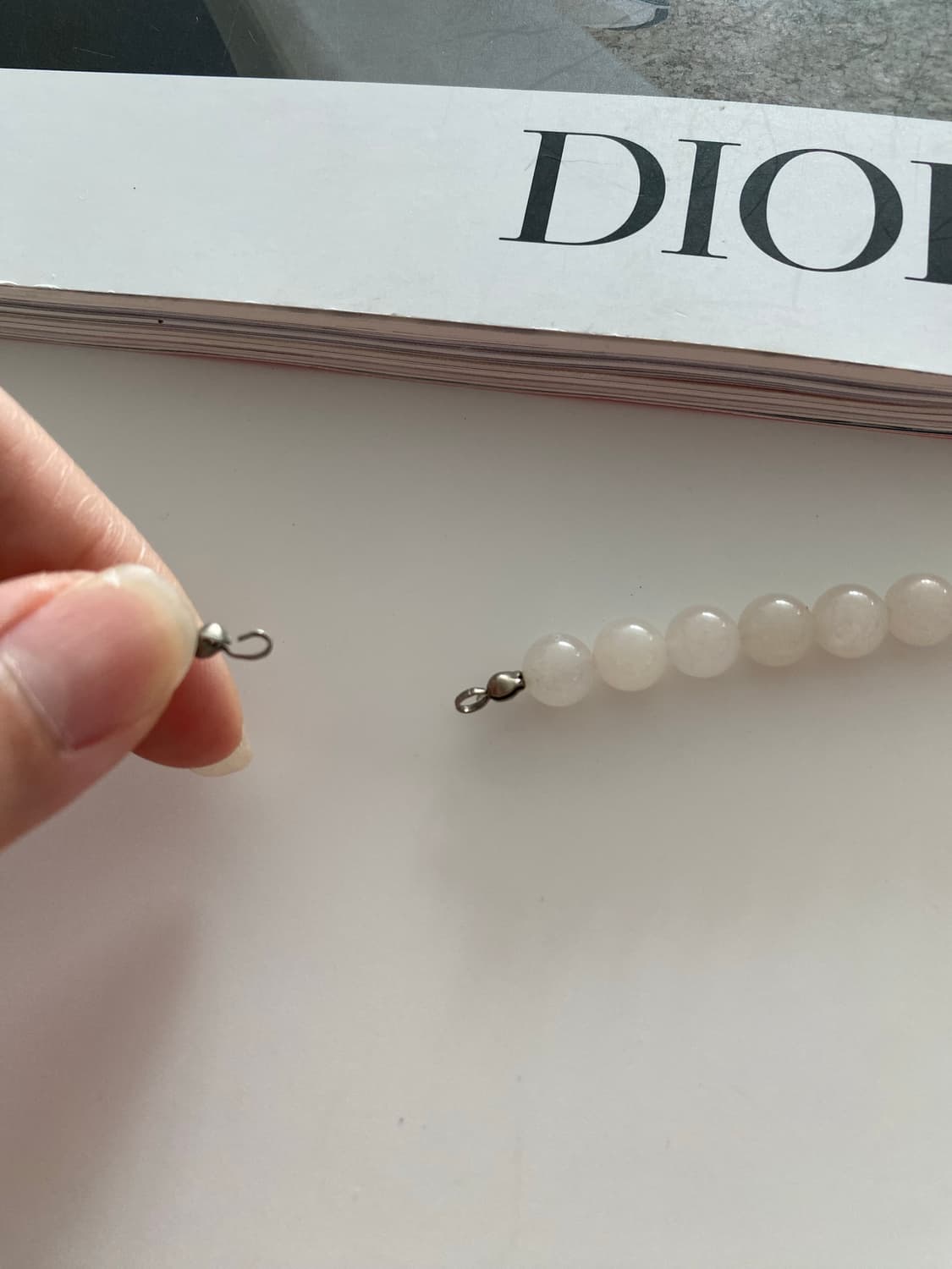 밀크 스톤 목걸이 y2k 상품이미지3