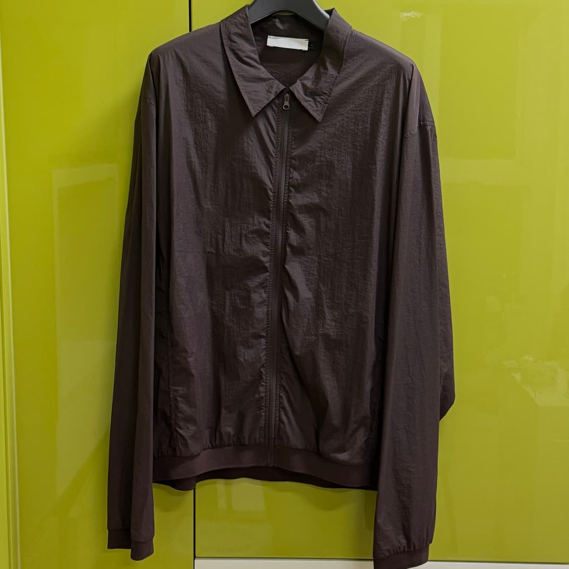 [L] 아모멘토 SHEER ZIP-UP SHIRTS 셔츠자켓 버건디 상품이미지5