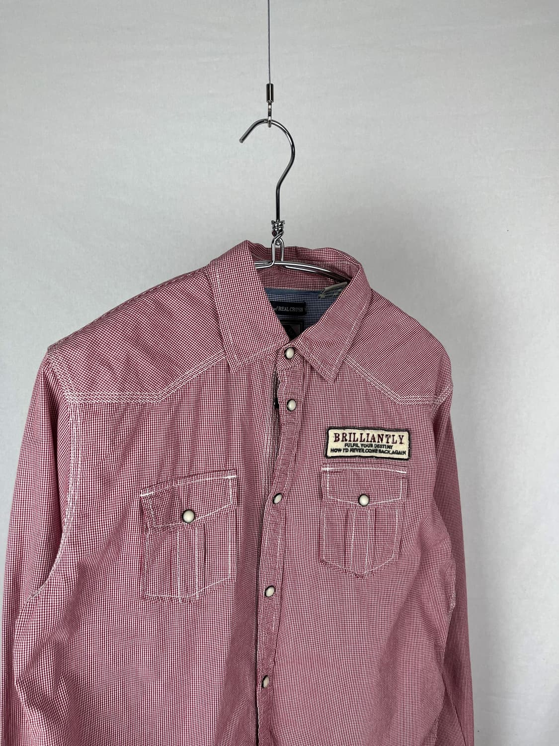 Vintage 자수 체크패턴 셔츠 상품이미지2