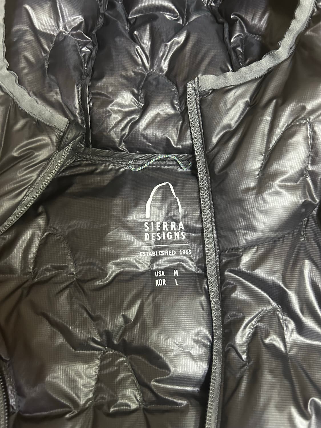 시에라디자인 하프돔 경량 구스다운 후드 자켓 L 상품이미지2