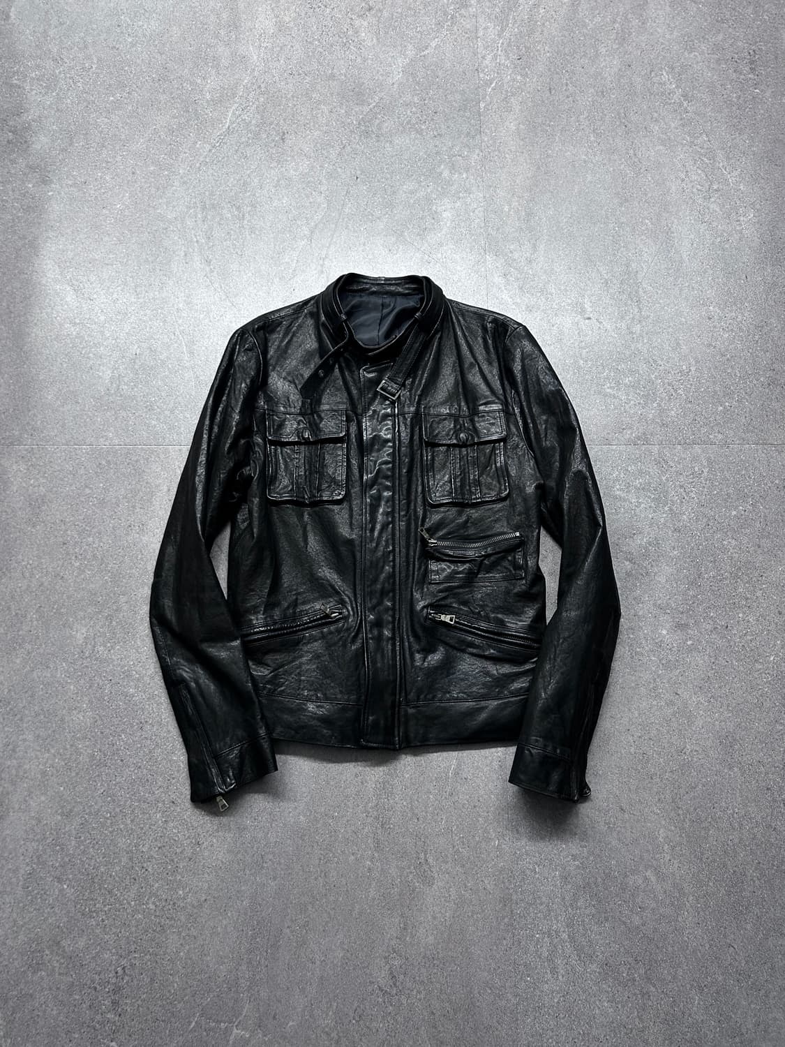 멀티 포켓 이탈리안 램스킨 레더 자켓 상품이미지4