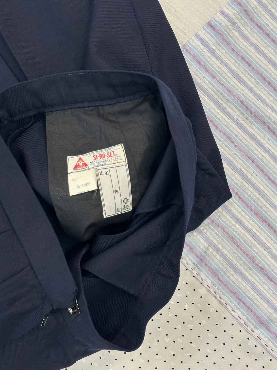 네이비 플리츠 미디 스커트  상품이미지4