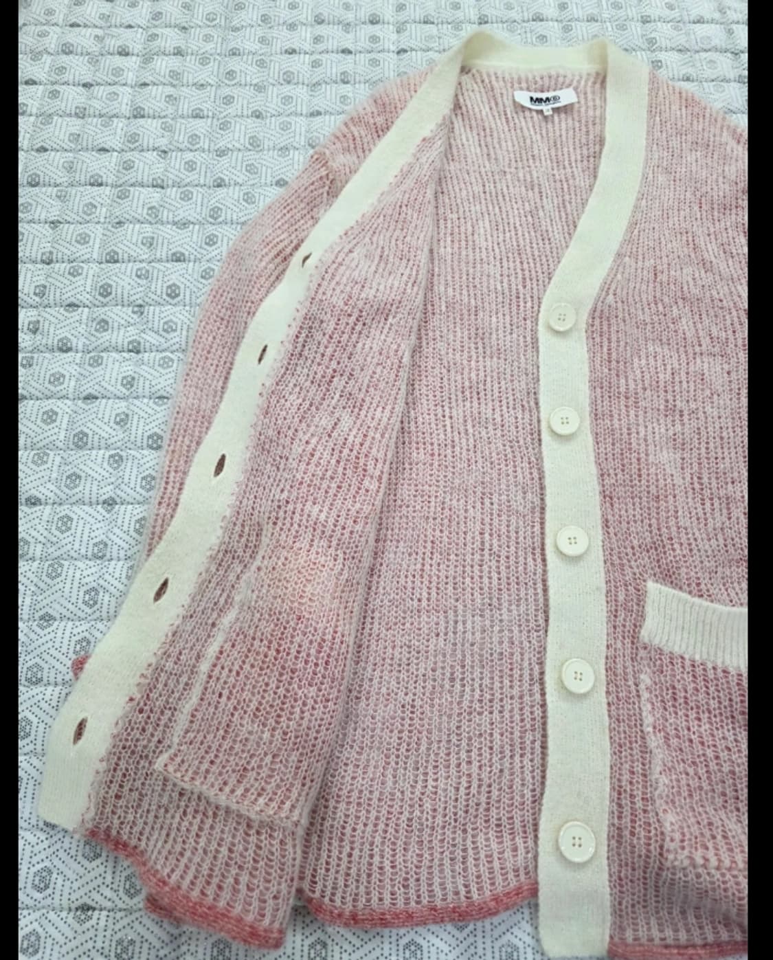 MM6 메종마르지엘라 핑크 가디건 55 상품이미지4