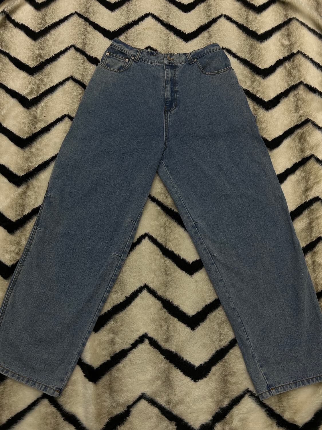 [L]낫포너드 밴딩 카펜더 와이드 데님 팬츠 상품이미지3