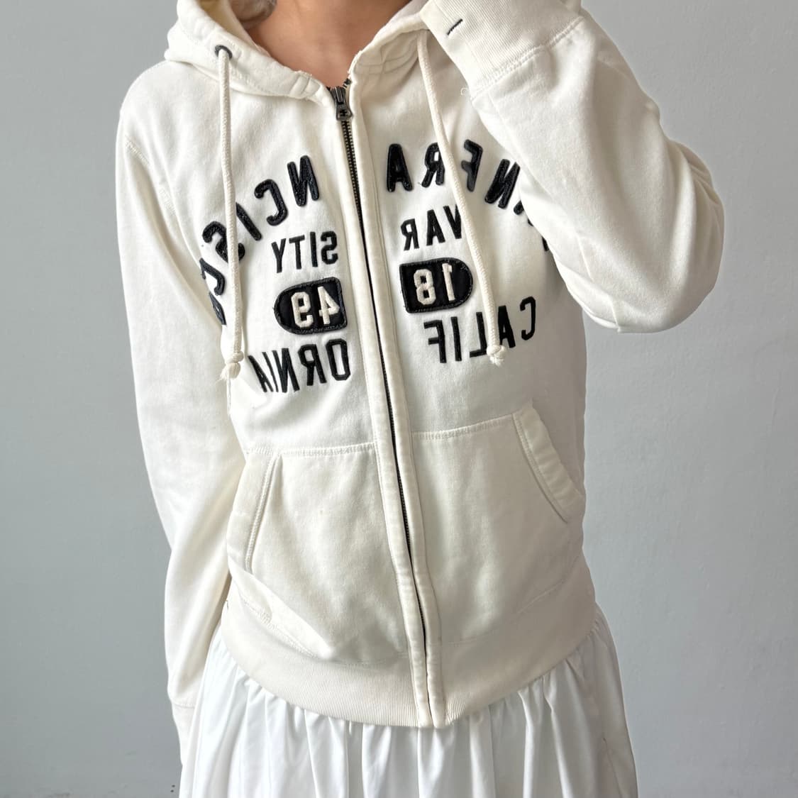 [M] 후아유 아이보리 후드집업 상품이미지2