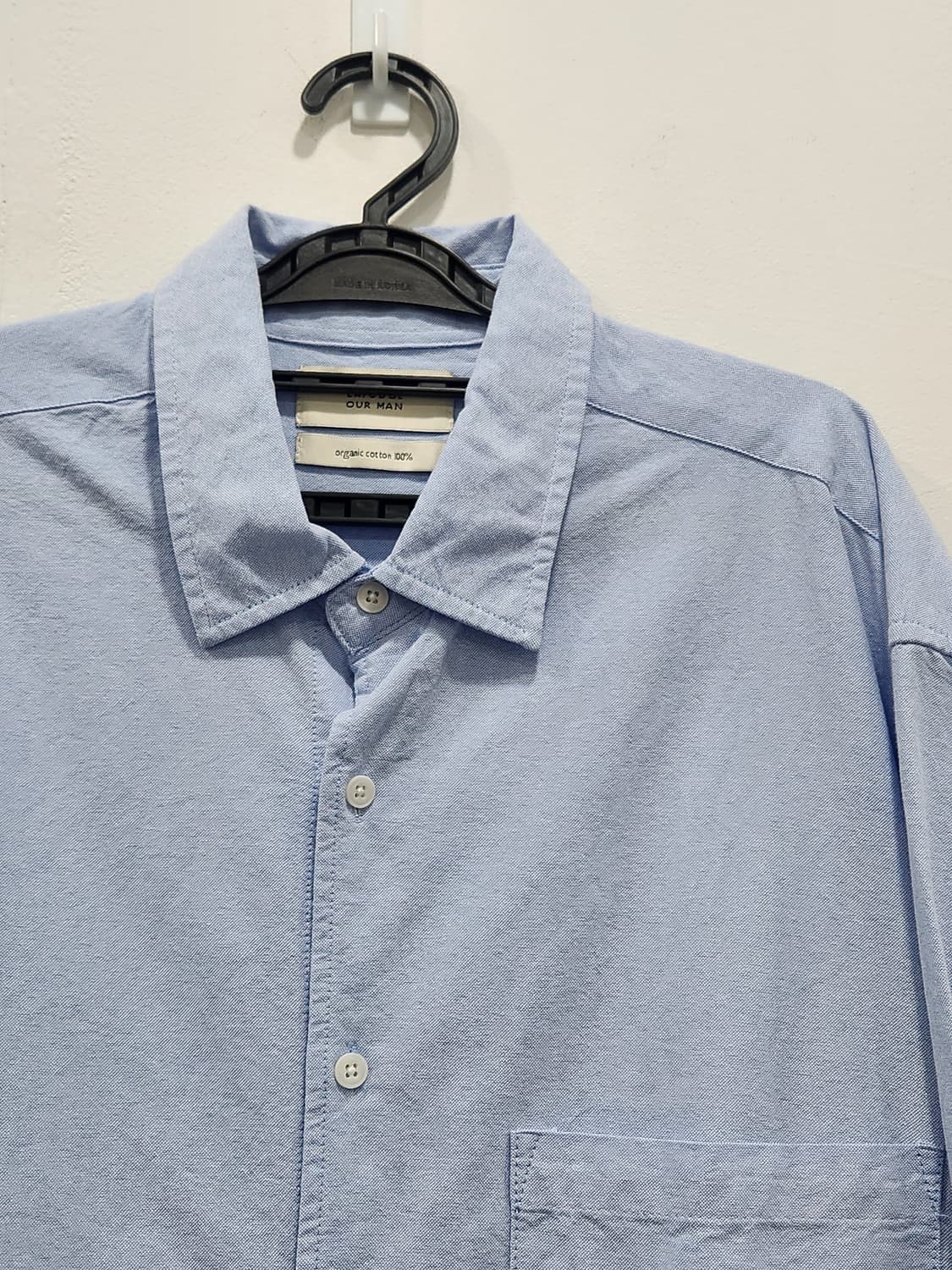 [M] 라퍼지 스토어 아워맨 코튼 오버핏 셔츠 스카이블루 상품이미지3