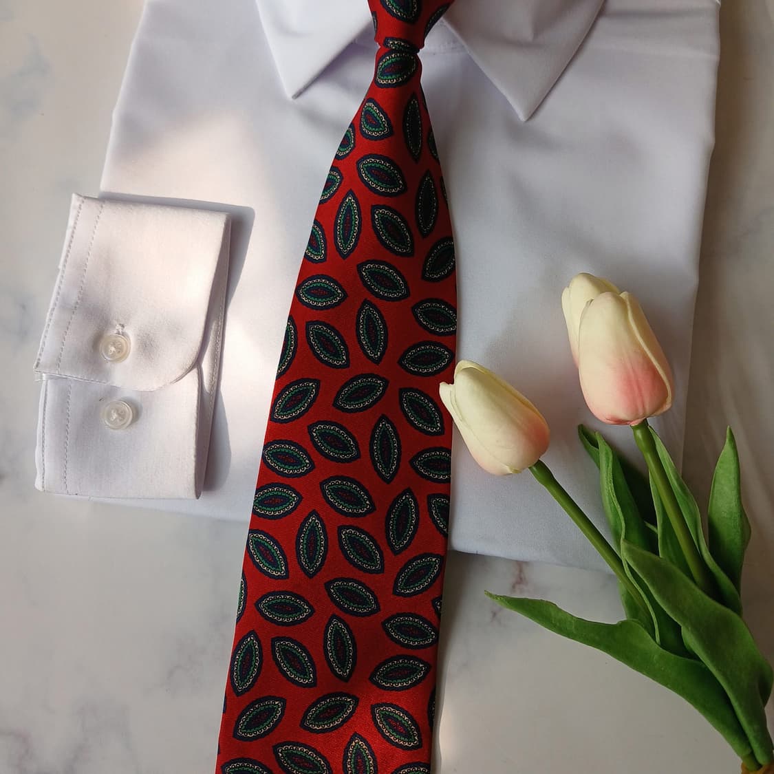 버버리 실크 레드 페이즐리 넥타이 9.2cm A등급 A19541
 상품이미지6