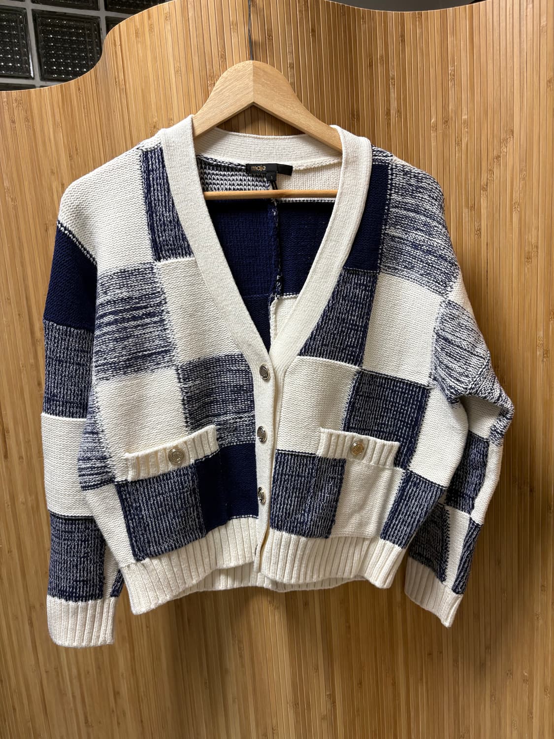 마쥬 maje 체크 가디건 상품이미지3
