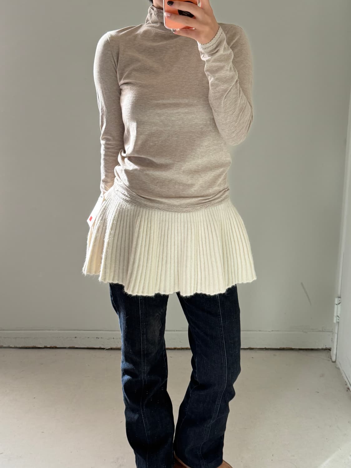 일본빈티지 모리 레이스 터틀넥 롱슬리브 상품이미지3