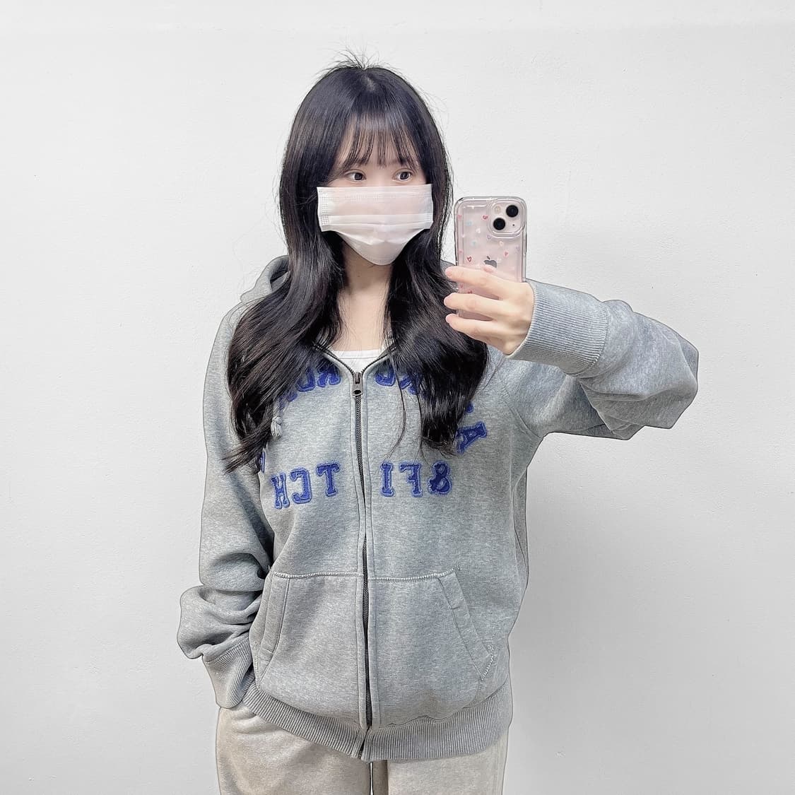 아베크롬비 아치 로고 후드집업 그레이 상품이미지1